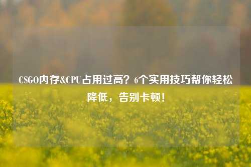 CSGO内存&CPU占用过高？6个实用技巧帮你轻松降低，告别卡顿！