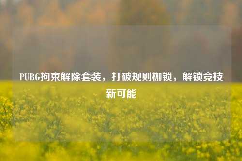 PUBG拘束解除套装，打破规则枷锁，解锁竞技新可能