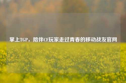 掌上TGP，陪伴CF玩家走过青春的移动战友官网