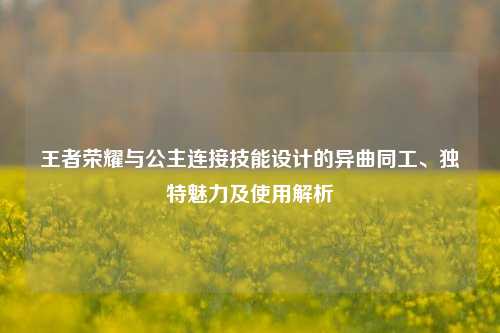 王者荣耀与公主连接技能设计的异曲同工、独特魅力及使用解析