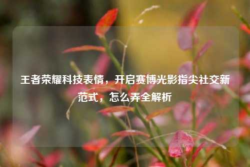 王者荣耀科技表情，开启赛博光影指尖社交新范式，怎么弄全解析