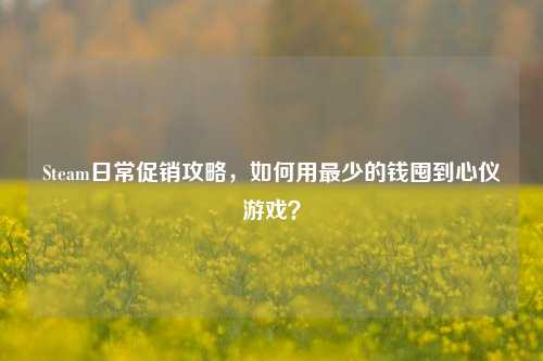 Steam日常促销攻略，如何用最少的钱囤到心仪游戏？