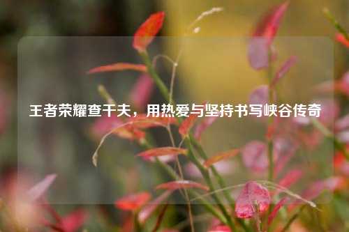 王者荣耀查干夫，用热爱与坚持书写峡谷传奇