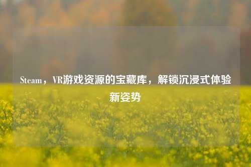 Steam，VR游戏资源的宝藏库，解锁沉浸式体验新姿势