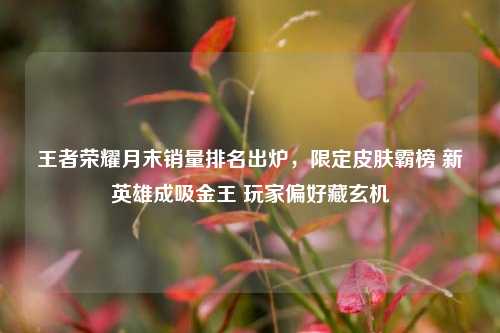 王者荣耀月末销量排名出炉，限定皮肤霸榜 新英雄成吸金王 玩家偏好藏玄机