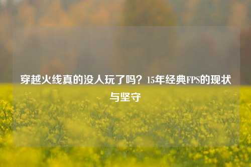 穿越火线真的没人玩了吗？15年经典FPS的现状与坚守