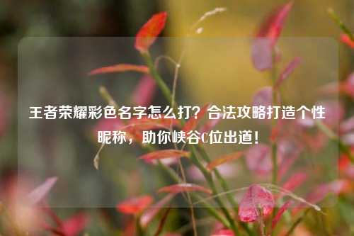 王者荣耀彩色名字怎么打？合法攻略打造个性昵称，助你峡谷C位出道！