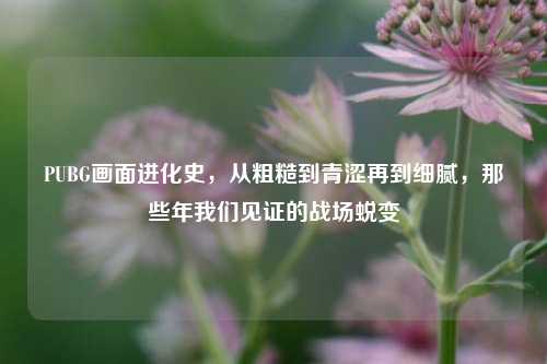 PUBG画面进化史，从粗糙到青涩再到细腻，那些年我们见证的战场蜕变
