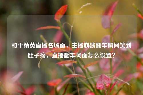 和平精英直播名场面，主播崩溃翻车瞬间笑到肚子疼，直播翻车场面怎么设置？