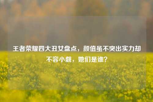王者荣耀四大丑女盘点，颜值虽不突出实力却不容小觑，她们是谁？