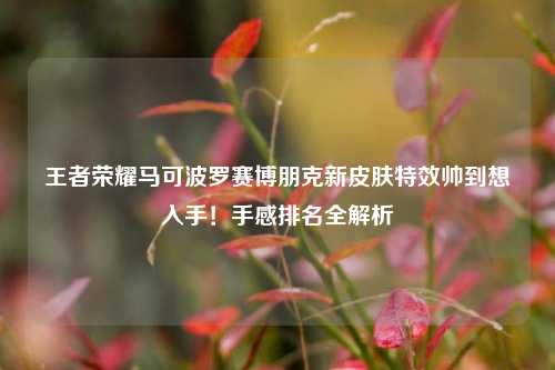 王者荣耀马可波罗赛博朋克新皮肤特效帅到想入手！手感排名全解析