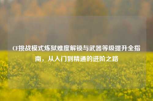 CF挑战模式炼狱难度解锁与武器等级提升全指南，从入门到精通的进阶之路