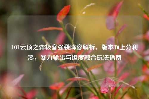 LOL云顶之弈极客强袭阵容解析，版本T0上分利器，暴力输出与坦度融合玩法指南