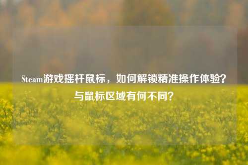 Steam游戏摇杆鼠标，如何解锁精准操作体验？与鼠标区域有何不同？