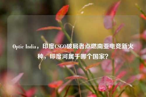 Optic India，印度CSGO破局者点燃南亚电竞新火种，印度河属于哪个国家？