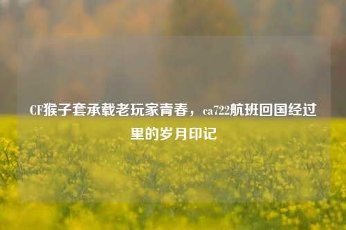 CF猴子套承载老玩家青春，ca722航班回国经过里的岁月印记