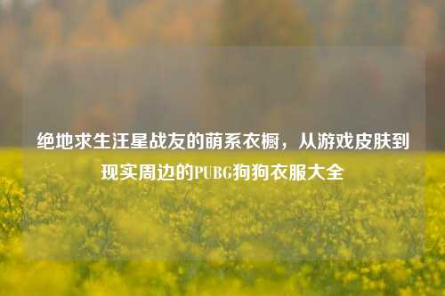 绝地求生汪星战友的萌系衣橱，从游戏皮肤到现实周边的PUBG狗狗衣服大全