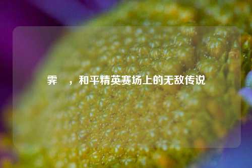 霁殎，和平精英赛场上的无敌传说