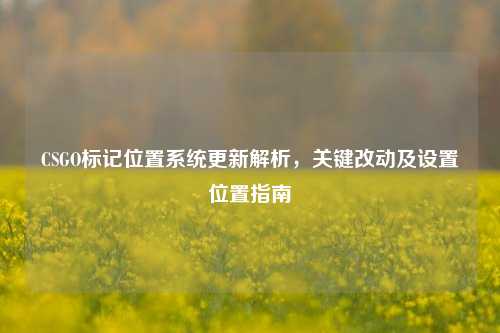 CSGO标记位置系统更新解析，关键改动及设置位置指南