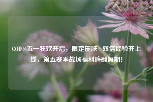 COD16五一狂欢开启，限定皮肤+双倍经验齐上线，第五赛季战场福利嗨翻假期！
