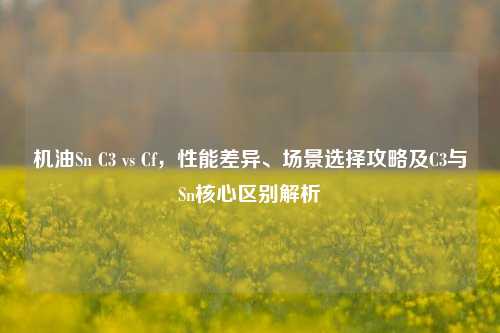 机油Sn C3 vs Cf，性能差异、场景选择攻略及C3与Sn核心区别解析