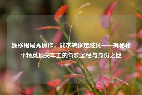 漂移甩尾秀操作，战术转移定胜负——揭秘和平精英顶尖车王的驾驶圣经与身份之谜