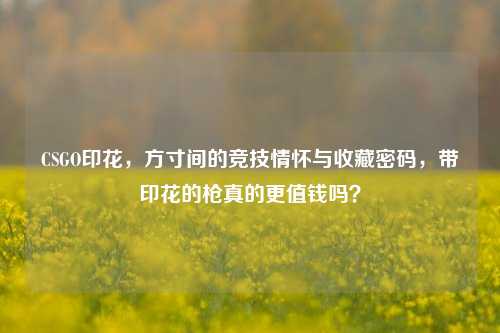 CSGO印花，方寸间的竞技情怀与收藏密码，带印花的枪真的更值钱吗？