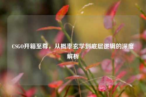 CSGO开箱至尊,从概率玄学到底层逻辑的深度解析