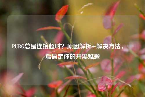 PUBG总是连接超时？原因解析+解决方法，一篇搞定你的开黑难题