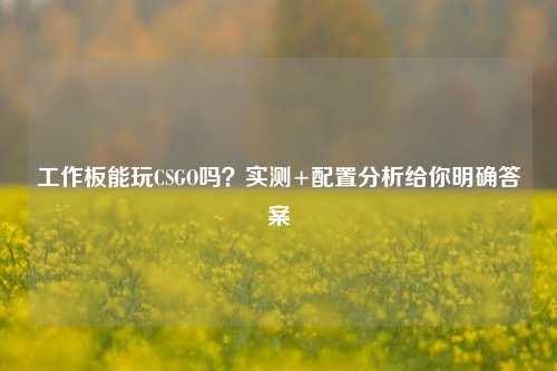 工作板能玩CSGO吗？实测+配置分析给你明确答案