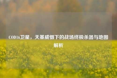 COD16卫星，天基威慑下的战场终极杀器与地图解析