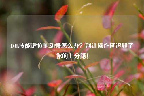 LOL技能键位拖动慢怎么办？别让操作延迟毁了你的上分路！
