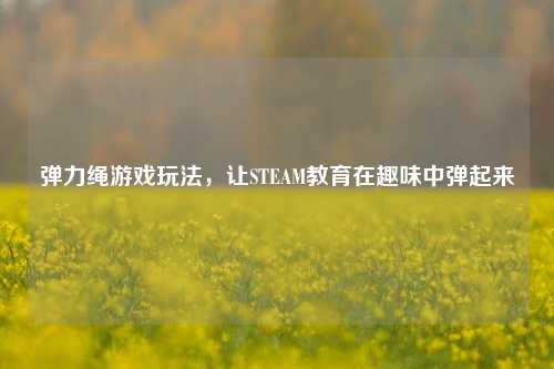 弹力绳游戏玩法，让STEAM教育在趣味中弹起来