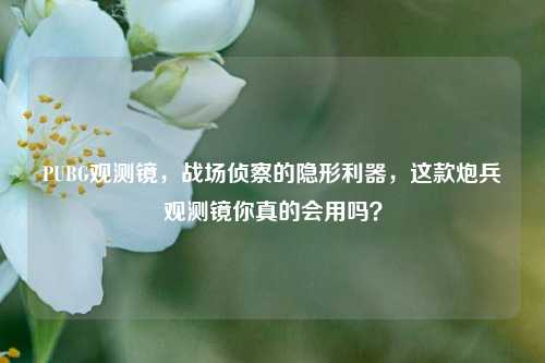 PUBG观测镜，战场侦察的隐形利器，这款炮兵观测镜你真的会用吗？