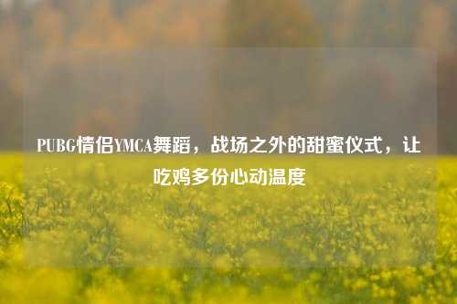 PUBG情侣YMCA舞蹈，战场之外的甜蜜仪式，让吃鸡多份心动温度