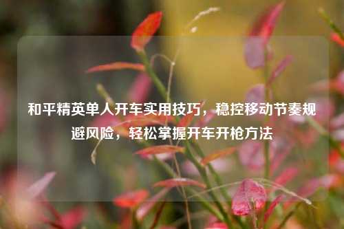 和平精英单人开车实用技巧，稳控移动节奏规避风险，轻松掌握开车开枪方法