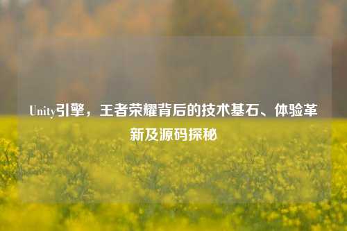 Unity引擎，王者荣耀背后的技术基石、体验革新及源码探秘