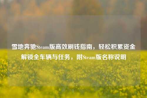 雪地奔驰Steam版高效刷钱指南，轻松积累资金解锁全车辆与任务，附Steam版名称说明