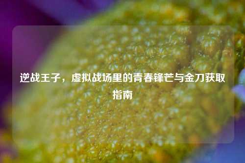 逆战王子，虚拟战场里的青春锋芒与金刀获取指南