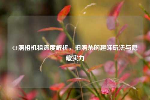 CF照相机狙深度解析,拍照杀的趣味玩法与隐藏实力
