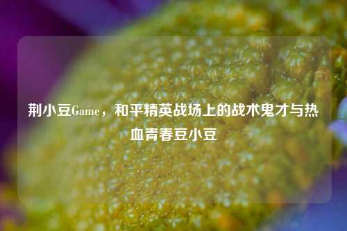 荆小豆Game，和平精英战场上的战术鬼才与热血青春豆小豆
