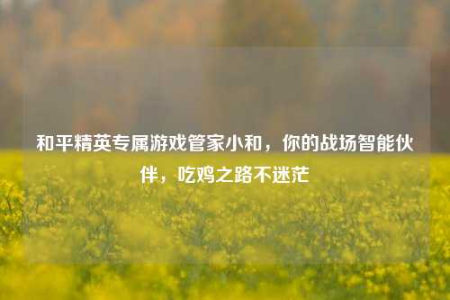 和平精英专属游戏管家小和，你的战场智能伙伴，吃鸡之路不迷茫