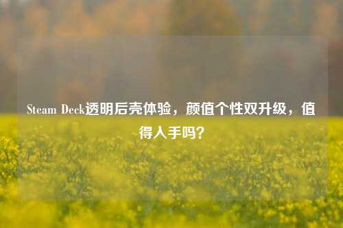 Steam Deck透明后壳体验，颜值个性双升级，值得入手吗？