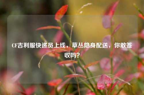 CF吉利服快递员上线，草丛隐身配送，你敢签收吗？