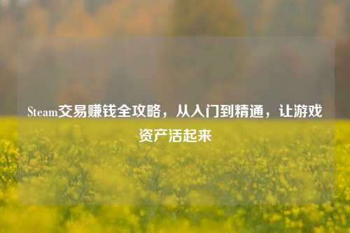 Steam交易赚钱全攻略，从入门到精通，让游戏资产活起来