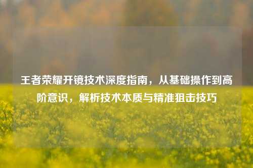 王者荣耀开镜技术深度指南，从基础操作到高阶意识，解析技术本质与精准狙击技巧