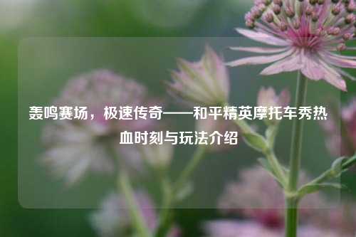 轰鸣赛场，极速传奇——和平精英摩托车秀热血时刻与玩法介绍