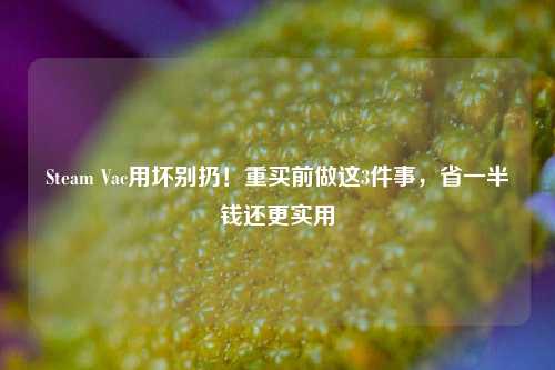 Steam Vac用坏别扔！重买前做这3件事，省一半钱还更实用