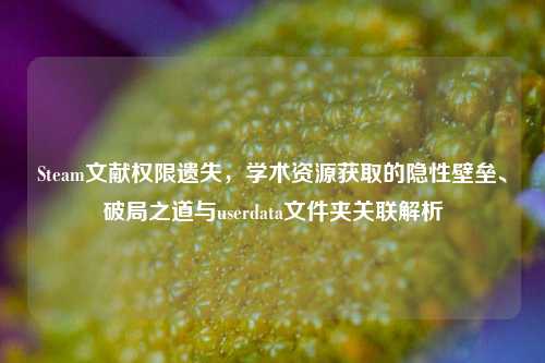 Steam文献权限遗失，学术资源获取的隐性壁垒、破局之道与userdata文件夹关联解析