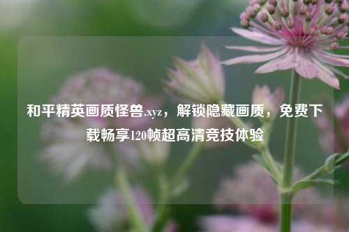 和平精英画质怪兽.xyz，解锁隐藏画质，免费下载畅享120帧超高清竞技体验